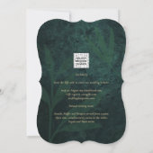 Elegant Green Gold Spaanse BODA QR-code RSVP Kaart (Achterkant)