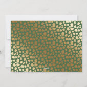 Elegant Green Gold Stars Foto voor kerst Feestdagenkaart (Achterkant)