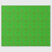 Elegant Green Gold Swirls Cadeaupapier (Vlak)