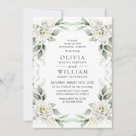 Elegant Green Golden Greenery REHEARSAL DINNER Kaart