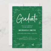 Elegant Green Graduate Math Graduation Kaart (Voorkant)