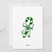 Elegant Green Hand Drawn Bow Wreath Christmas Feestdagenkaart (Achterkant)