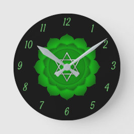 Elegant Green Heart Chakra Chi Zen Yoga Spiritueel Ronde Klok
