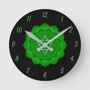 Elegant Green Heart Chakra Chi Zen Yoga Spiritueel Ronde Klok
