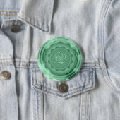 Elegant Green Heart Chakra Zen Yoga Spiritueel Ronde Button 7,6 Cm (In situ)
