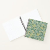 Elegant Green Jasmine Floral Pattern Notitieboek (Binnen)