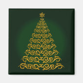 Elegant Green Kerstboom Magnet (Voorkant)