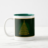 Elegant Green kerstboom-Mok Tweekleurige Koffiemok (Links)