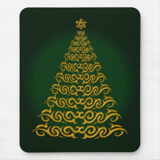 Elegant Green kerstboom-Muismat Muismat (Voorkant)