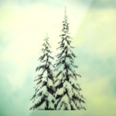 Elegant Green kerstboom Raamsticker (Vel 3)