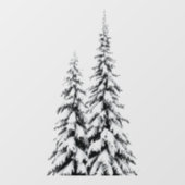 Elegant Green kerstboom Raamsticker (Vel)
