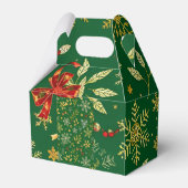 Elegant Green Kerstmis Bedankdoosjes (Achterkant)