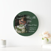Elegant Green kiss Save the Date Grote Klok (Huis)