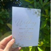 Elegant Green Leaf Wedding Gold Folie Uitnodiging