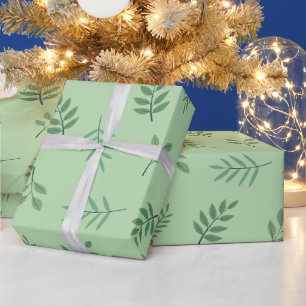 Elegant Green Leaf Wrapping Paper op Bord Groen Cadeaupapier