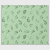 Elegant Green Leaf Wrapping Paper op Bord Groen Cadeaupapier (Vlak)
