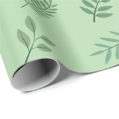 Elegant Green Leaf Wrapping Paper op Bord Groen Cadeaupapier (Rol Hoek)