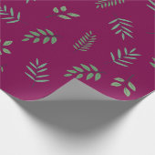 Elegant Green Leaf Wrapping Paper op Wijn Cadeaupapier (Hoek)