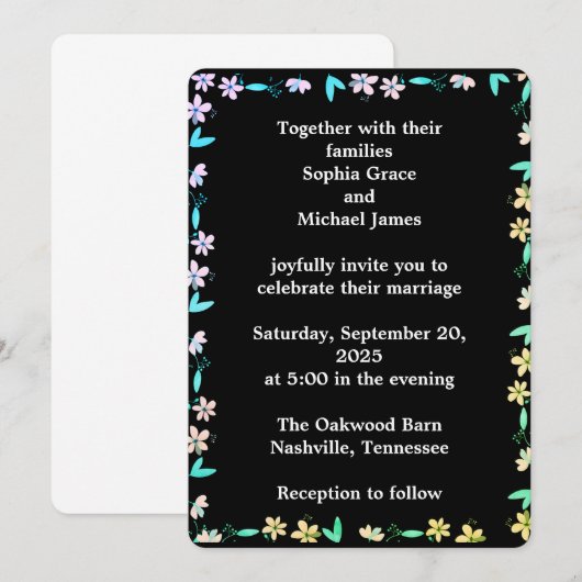 Elegant Green Leaves Nature Design | Minimal Botan Kaart (Voorkant / Achterkant)