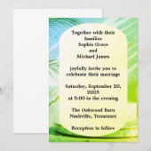 Elegant Green Leaves Natuur Design | Minimal Botan Kaart (Voorkant / Achterkant)