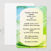 Elegant Green Leaves Natuur Design | Minimal Botan Kaart (Voorkant / Achterkant)