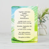 Elegant Green Leaves Natuur Design | Minimal Botan Kaart (Staand voorkant)