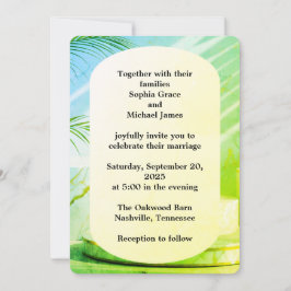 Elegant Green Leaves Natuur Design | Minimal Botan Kaart