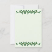 Elegant Green Leaves Wedding RSVP Card Kaart (Achterkant)