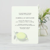 Elegant Green Lemon Tuscany Wedding Kaart (Staand voorkant)
