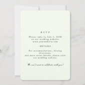 Elegant Green Lemon Tuscany Wedding Kaart (Achterkant)