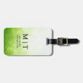 Elegant Green Light geometric Background Bagagelabel (Voorkant horizontaal)
