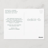 Elegant Green Love and Bedankt Wedding Bedankt Briefkaart (Achterkant)