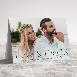 Elegant Green Love and Bedankt Wedding Photo