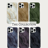 Elegant Green Marble Custom Name Monogrammed Case-Mate iPhone Case