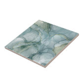 Elegant Green Marble Pattern Ceramic Tile Tegeltje (Zijkant)