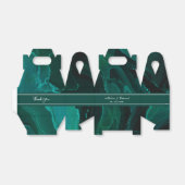 Elegant Green Marble Wedding Favor Box Bedankdoosjes (Uitgevouwen)