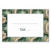 Elegant Green Marbled Waves Kaart (Voorkant)