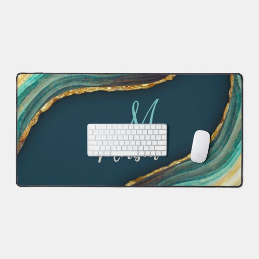 Elegant green marmer marmer bureaumat (Keyboard & Muis)