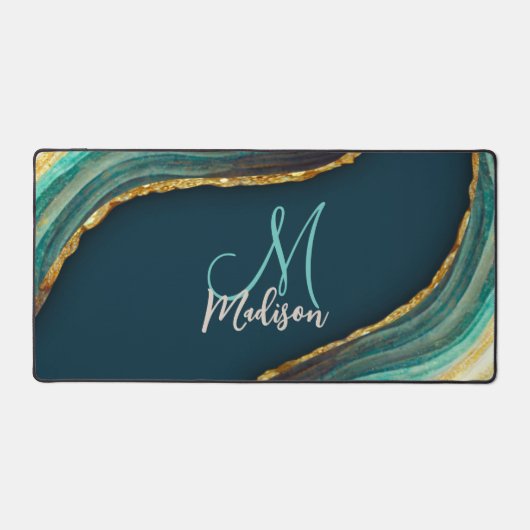 Elegant green marmer marmer bureaumat (Voorkant)