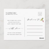 Elegant Green Merry & Bright 3 Foto Holiday Briefkaart (Achterkant)