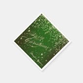 Elegant Green, Merry Kerstmis, Gold Confetti Servet (Hoek)