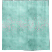 Elegant Green Metallic Glitter Sparkles Bling Douchegordijn (Voorkant)