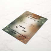 Elegant Green Minimalist Wedding Invitation Folie Uitnodiging (Gedraaid)
