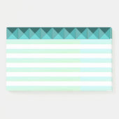 Elegant Green Mint Pyramide Shapes & Stripes Post-it® Notes (Voorkant)