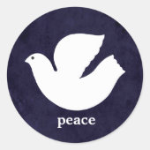 Elegant Green Modern Peace Holiday Envelope Seal Ronde Sticker (Voorkant)