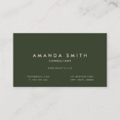 Elegant Green Modern Professional Visitekaartje (Voorkant)