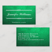 Elegant Green Modern Professional Visitekaartjes (Voorkant / Achterkant)