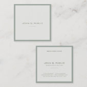 Elegant Green Modern Smart Design Sjabloon Vierkante Visitekaartje (Voorkant / Achterkant)