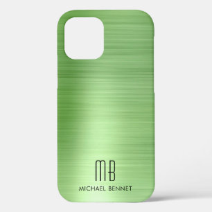 Elegant Green Monogram Case-Mate iPhone Case