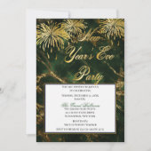 Elegant Green | Nieuwe jaren gouden marmer Kaart (Voorkant)